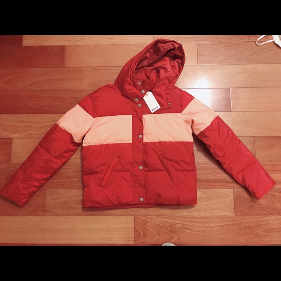 cropped hooded puffer